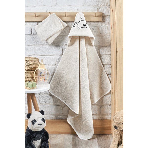 Bež dječji ručnik od bambusa i pamuka Mila - Lydia&Co-image-1