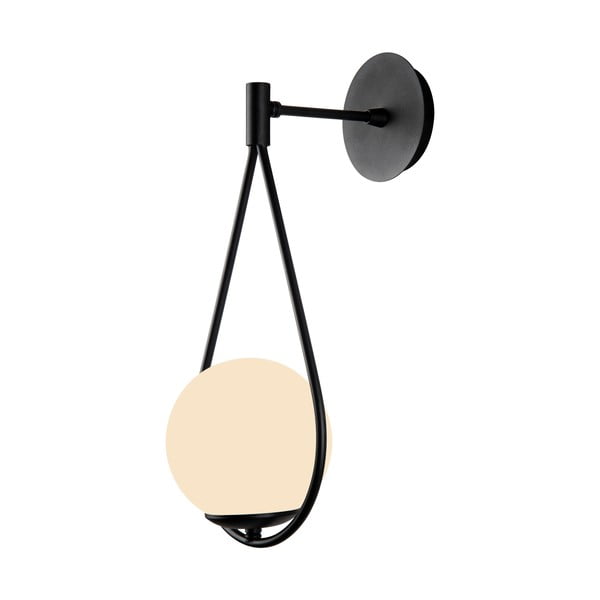 Crna zidna lampa ø 15 cm Arch – Squid Lighting