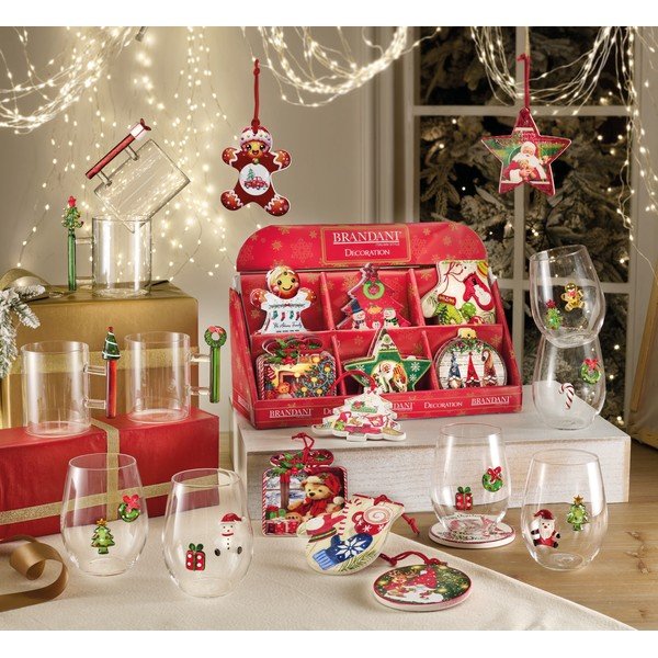 Staklene šalice u setu 2 kom s božićnim motivom 450 ml Long Live Xmas – Brandani-image-1