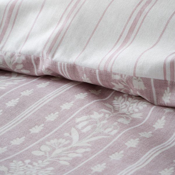 Bijela/ružičasta posteljina za krevet za jednu osobu 135x200 cm Regency Stripe – Catherine Lansfield-image-4