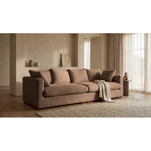 Svjetlo smeđa sofa od samta 266 cm Comfy – Scandic-image-1
