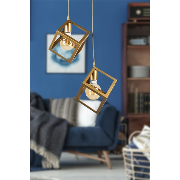 Metalna stropna lampa u zlatnoj boji Magnezya - Squid Lighting-image-1