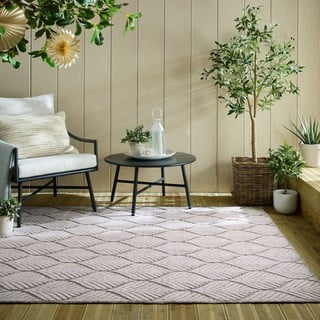 Unutarnji i vanjski tepih boje slonovače 120x170 cm Elm Leaf – Flair Rugs