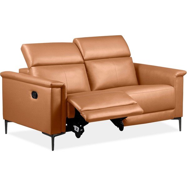 Smeđa sofa od imitacije kože 160 cm Lund – Støraa-image-1