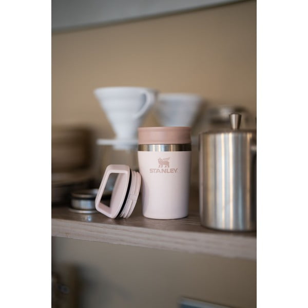Svijetlo ružičasta termo šalica od nehrđajućeg čelika 230 ml Café-To-Go Travel Mug Rose Quartz – Stanley-image-1
