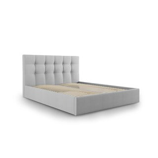 Svijetlo sivi bračni krevet Mazzini Kreveti Nerin, 160 x 200 cm