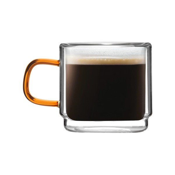 Staklene šalice u setu 2 kom za espresso 80 ml Amber – Vialli Design-image-1