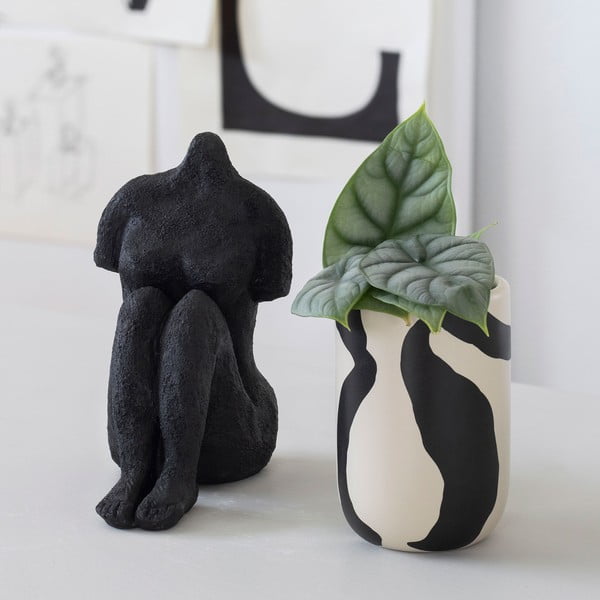 Crno-bijela keramička čašica za četkice za zube Icon - Mette Ditmer Denmark-image-4