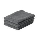 Set od 3 antracit pamučne kuhinske krpe Zone Garro, 27 x 27 cm