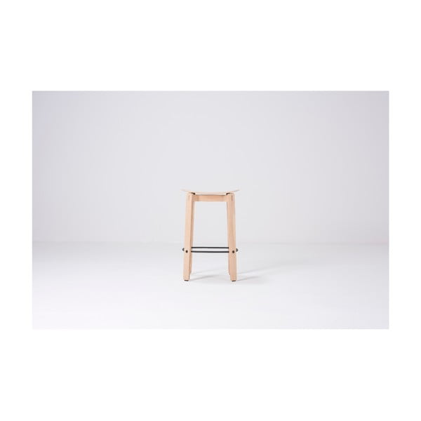 Barska stolica od punog hrasta u prirodnoj boji (visine sjedala 65 cm) Nora – Gazzda-image-2