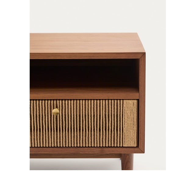 Smeđi noćni ormarić u dekoru oraha Elan – Kave Home-image-4