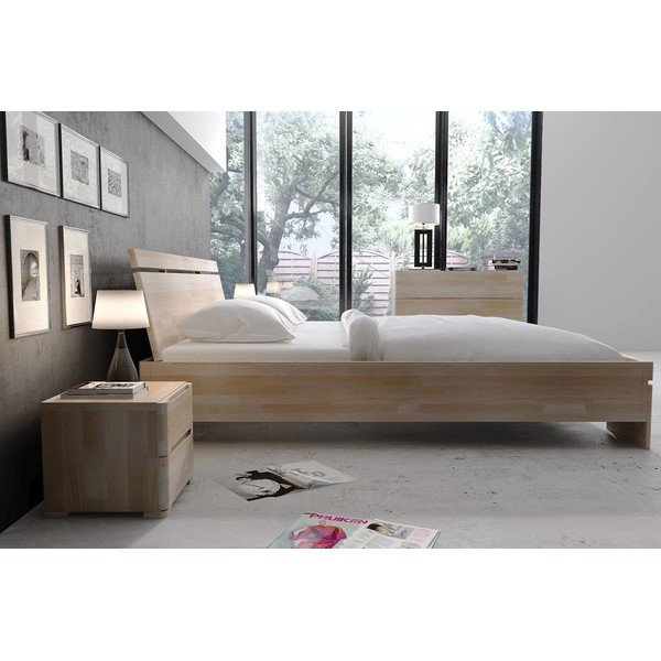 Noćni stolić od bukovine s dvije ladice SKANDICA Sparta-image-1