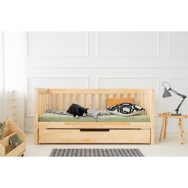 Dječji krevet s dodatnim ležajem s prostorom za odlaganje s podnicom 80x160 cm u prirodnoj boji CPP – Adeko