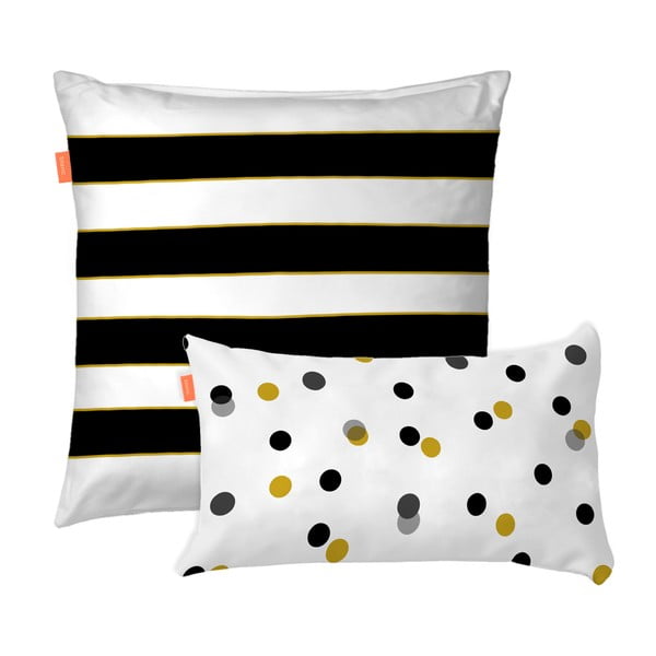 Set od 2 pamučne jastučnice Blanc Mustard