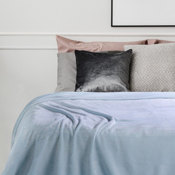 Svjetloplava deka od mikrovlakana DecoKing Fluff BabyBlue, 170 x 210 cm-image-1
