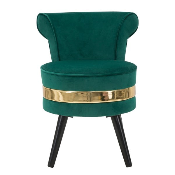 Tamno zelena tapecirana fotelja s niskim naslonom za ruke Mauro Ferretti Paris