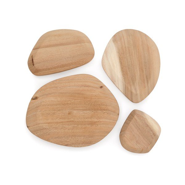 Drveni zidni ukrasi u setu 4 kom Selem – Kave Home-image-4