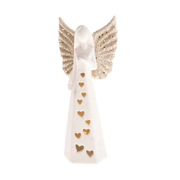 Bijeli porculanski anđeo Dakls, visina 15,4 cm