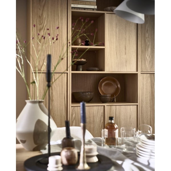 Modularna biblioteka u dekoru hrasta u prirodnoj boji 217x243 cm Modulair – vtwonen-image-2