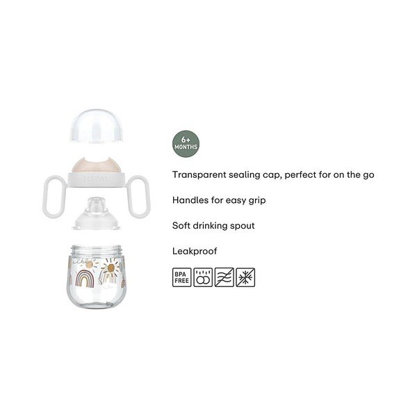 Bež plastična dječja šalica 200 ml Sunshine & Rainbow – Mepal-image-4