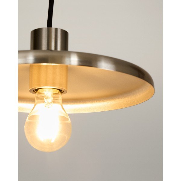 Viseća svjetiljka u srebrnoj boji s metalnim sjenilom Nuvira – Kave Home-image-1