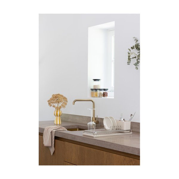 Bež metalni ocjeđivač za posuđe 46x20 cm – Brabantia-image-2