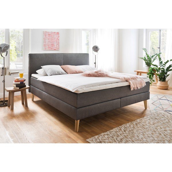 Antracitno sivi boxspring krevet 160x200 cm Greta – Meise Möbel-image-4