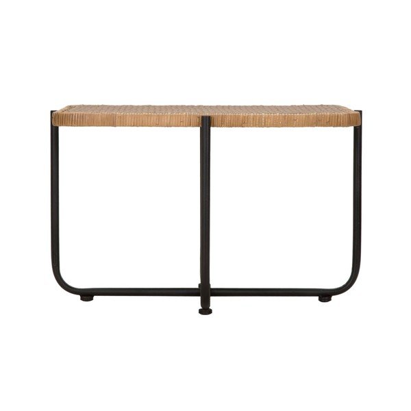 Crni/u prirodnoj boji stolić za kavu od ratana 55x75 cm Cebu – Mauro Ferretti-image-3