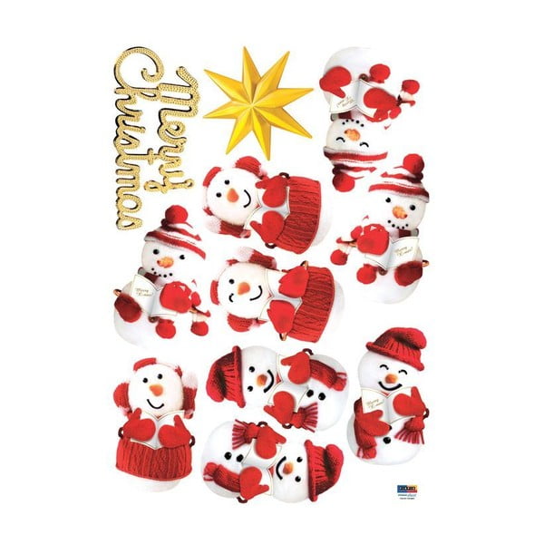 Set od 11 božićnih naljepnica Ambiance Snowmen Christmas Stickers-image-2