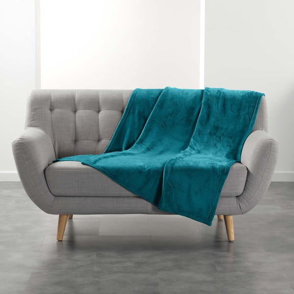 Plava deka od mikroflanela 125x150 cm Flanou – douceur d'intérieur
