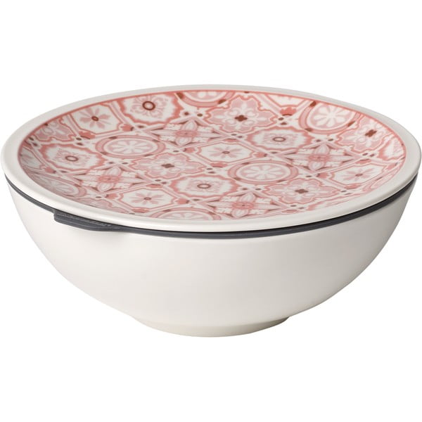 Crveno-bijela porculanska posuda za hranu Villeroy & Boch Like To Go, ø 16,3 cm