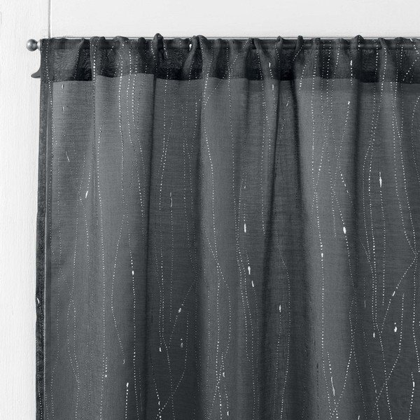 Antracitno sive prozirne zavjese u setu 2 kom 70x200 cm Filiane – douceur d'intérieur-image-1