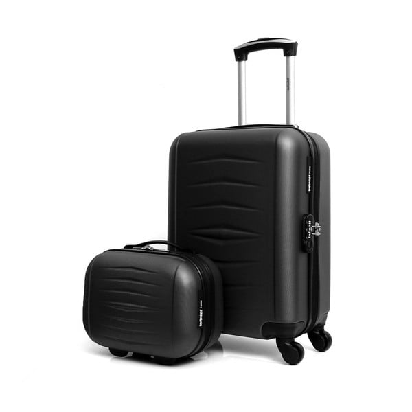 Set od 2 crna kufera s kotačima Infinitif Oviedo-image-1