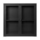 Crna metalna viseća vitrina 80x80 cm Brisbane – House Nordic