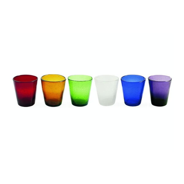 Set od 6 čaša u boji od puhanog stakla VDE Tivoli 1996 Cancun Agua, 240 ml