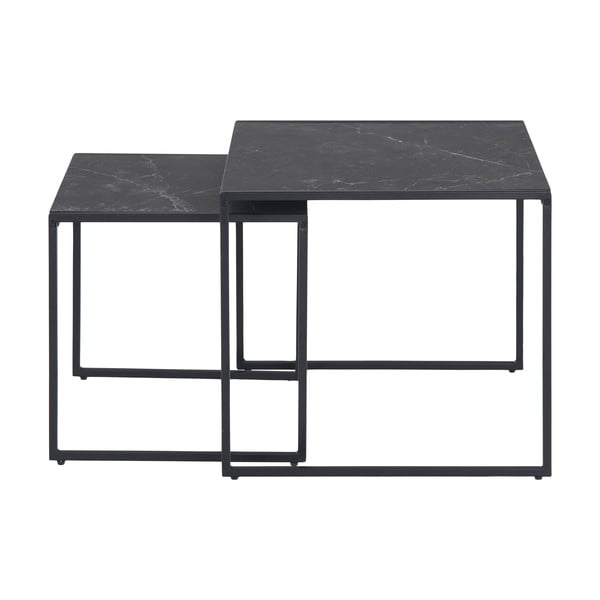 Crni stolići u setu 2 50x50 cm Infinity - Actona