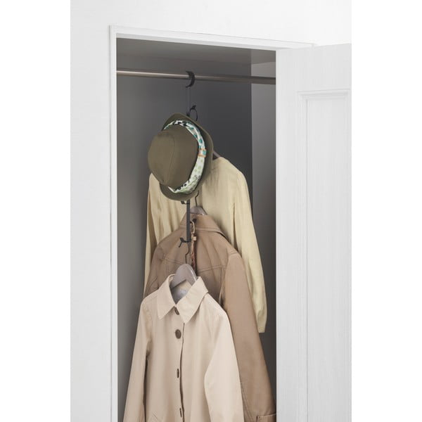 Crna viseća vješalica za ormar Yamazaki Tower-image-1