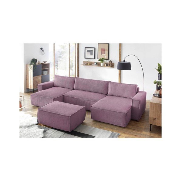 Ružičasti tabure od samta Nihad – Bobochic Paris-image-4