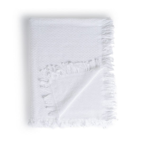 Bijeli prekrivač od recikliranog pamuka 260x280 cm Spike – Ixia