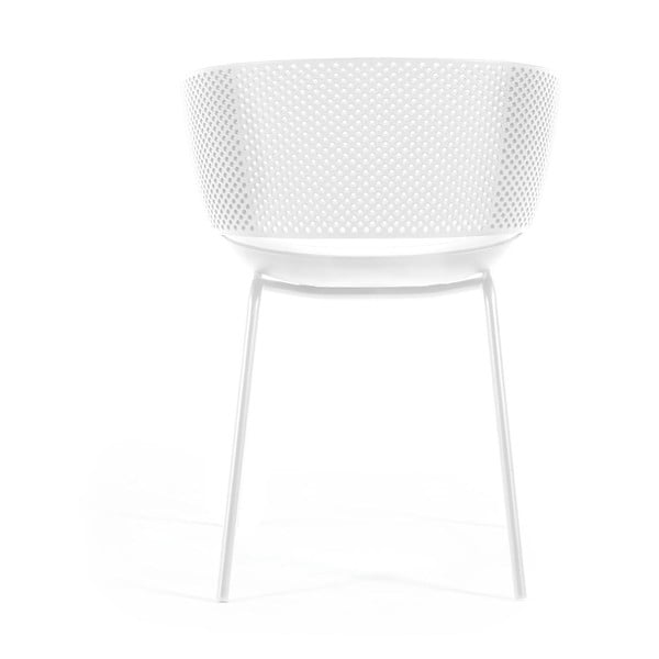 Bijela metalna/plastična vrtna stolica Yeray – Kave Home-image-3