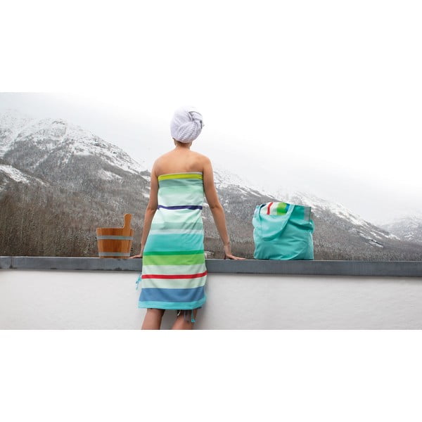 Svijetloplava pamučna torba za plažu Remember Laguna-image-2