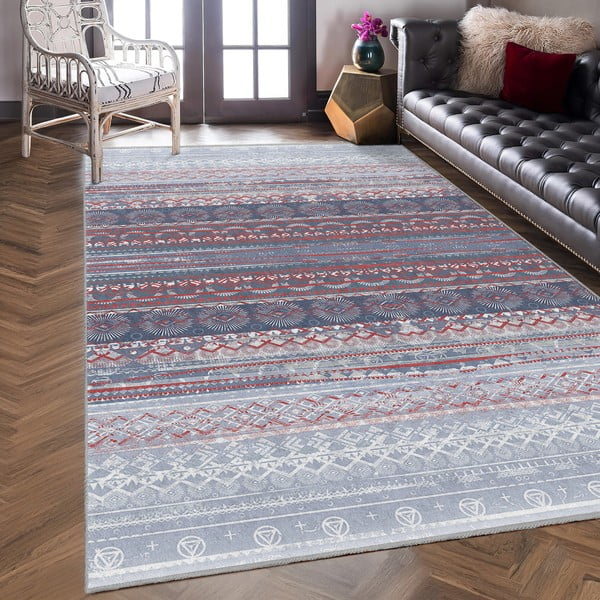 Ljubičasti/sivi perivi tepih 80x150 cm Vintage Stripe – Mila Home-image-3