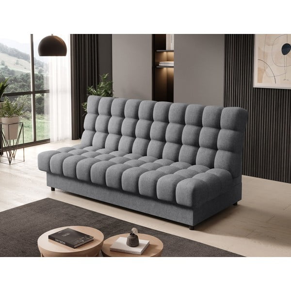 Siva sklopiva/s prostorom za odlaganje sofa od šenila 197 cm Clareta – ELTAP-image-3