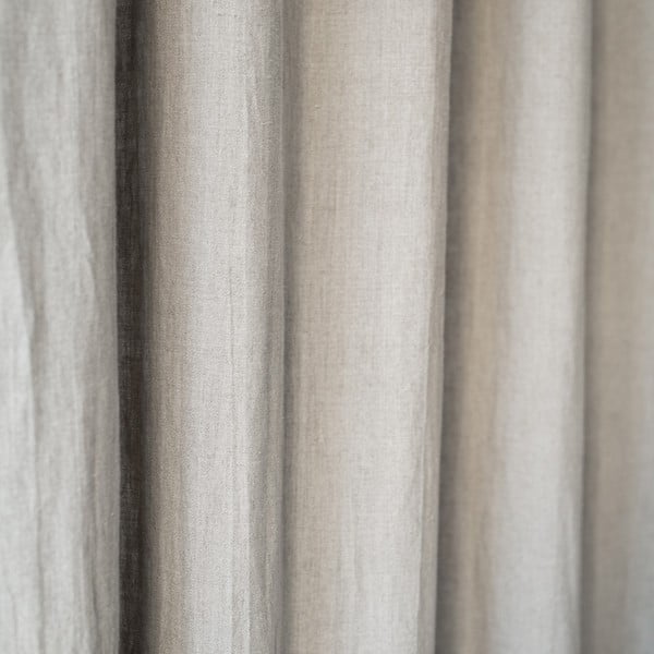 Bež lanena zavjesa s tunelom Linen Tales Night Time, 275 x 140 cm-image-1