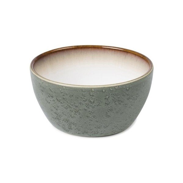 Zeleno-siva zemljana posuda s unutarnjom glazurom u kremasto bijeloj Bitz Mensa, promjer 12 cm-image-1