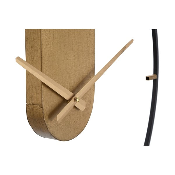 Crni zidni sat s detaljima u zlatnoj boji Mauro Ferretti Gold, Ø 60 cm-image-3