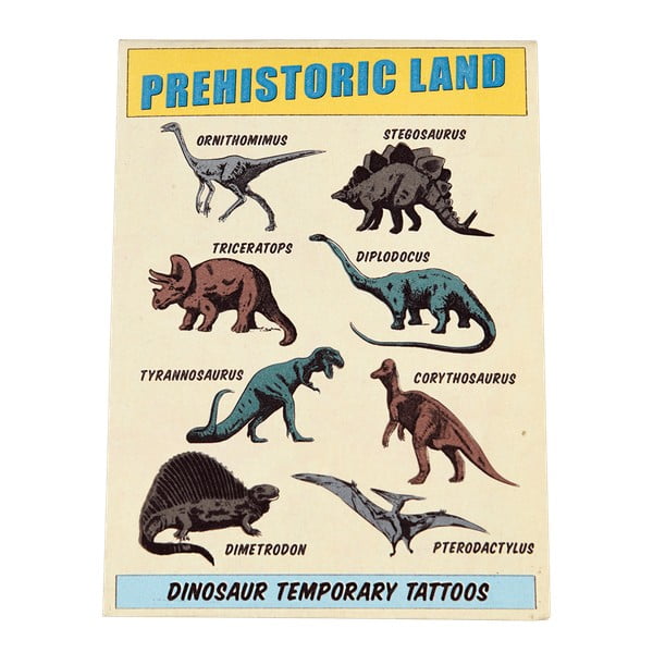 Set s 2 lista za privremene tetovaže Rex London Prehistoric Land