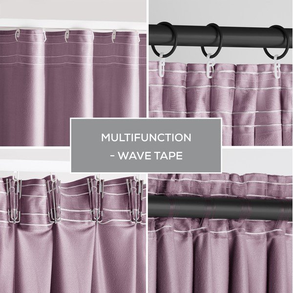 Svijetlo ružičasta zavjesa za djelomično zamračenje od samta 140x270 cm Pleat – Restilo-image-2