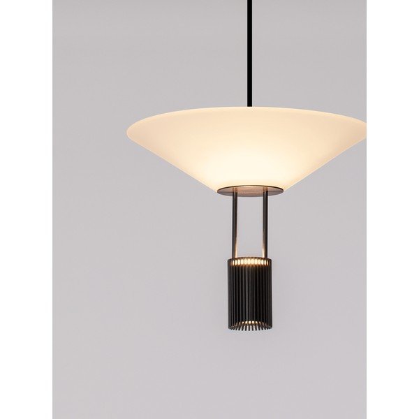 Mat crna LED viseća svjetiljka aluminijska sa sjenilom od akrilnog stakla ø 22 cm Anafi – Nova Luce-image-3