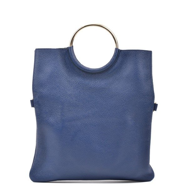 Plava kožna torbica Luisa Vannini Pergon Cross-image-4